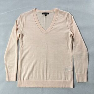 Banana Republic Sweater‎ Women XS Soft Pink Extra Fine Merino Wool V-Neck